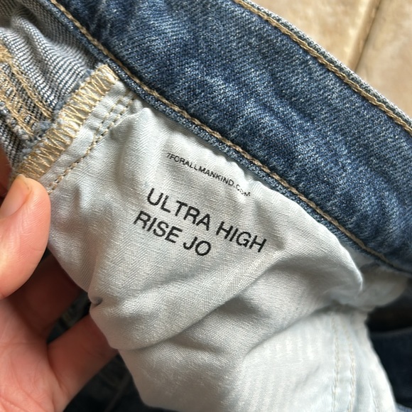 7 For All Mankind x Luxe Vintage Ultra High Rise Jo Wide Leg Jeans size 33 - Picture 5 of 9